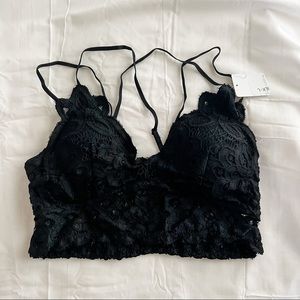Anemone - Lace Padded Bralette - Black - **NWT**